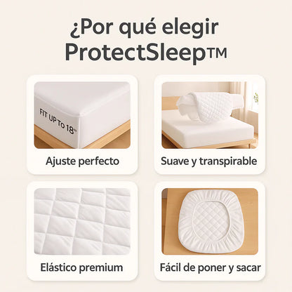 Protector de Colchón Impermeable + 2 Protectores de Almohada